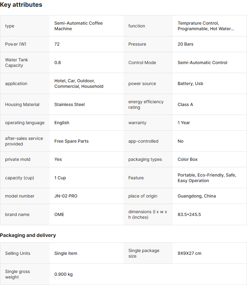 Prenosni kavni aparat